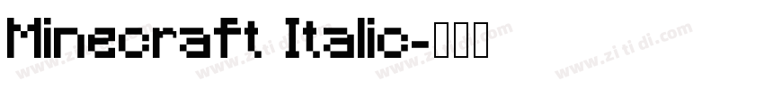 Minecraft Italic字体转换